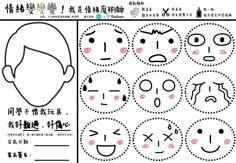 the instructions for how to draw faces with chinese characters in each face, including an image of