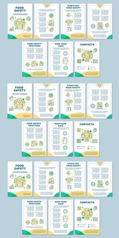 a bunch of papers that are stacked up on top of each other with the words food safety