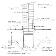 an architectural drawing shows the details of a building