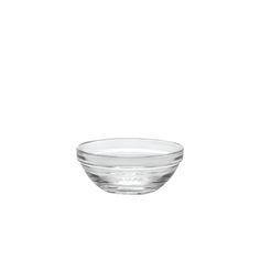 an empty glass bowl on a white background