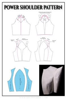 the front and back views of a sewing pattern, with instructions for how to sew