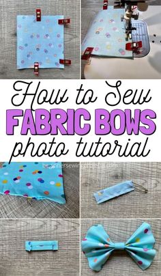 the instructions for how to sew fabric bows