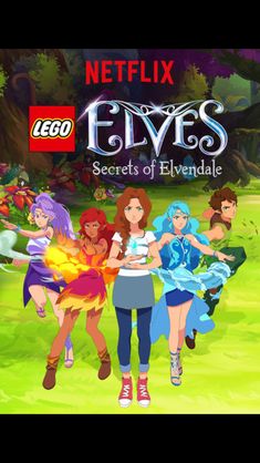 the poster for netflix's tv series elves, which features four girls in dresses