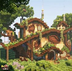 Mansion Minecraft, Pixel Art Minecraft, Casa Hobbit, Minecraft Mansion