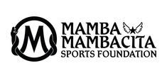 the mamba mambacita sports foundation logo is shown in black and white