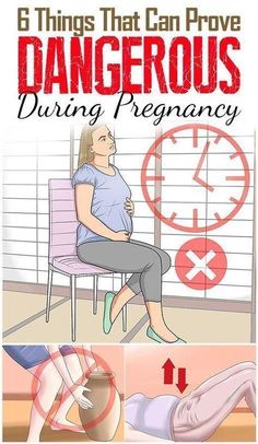 a pregnant woman sitting in a chair next to a wall with the words, 6 things that can prove dangerous during pregnancy