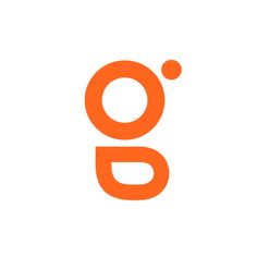 an orange letter g on a white background