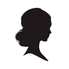 the silhouette of a woman's head is shown