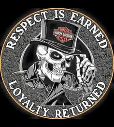 Respect Is Earned, Harley Davidson Artwork, Harley Davidson Wallpaper, Rat Rod Trucks, Harley Davidson Art, Skull Decal, Harley Davidson Fatboy, Classic Harley Davidson