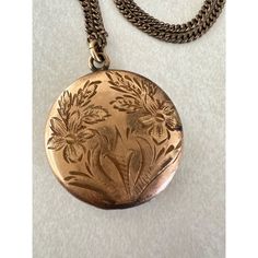 Great Condition, Shows Some Rubbing To Gold Fill. Chain Is Also Antique. Locket Features Etched Flowers On Front And Snaps Closed Perfectly. Please See Photos For Measurements In Inches. Size: Womens Os Condition: Pre-Owned Tags: 1800s 1900s Collectibles Accessories Etched Etchings Etches Engraved Engravings Florals Flowers Leaves Leaf Nature Natural Circle Circular Disc Round Medium Puffed Puffy Locket Miniature Photo Album Pictures Holder Keepsake Last Minute Christmas Gifts Presents For Her G Album Pictures, Simple Woman, Antique Locket, Valentines Day Date, Last Minute Christmas Gifts, Picture Holders, Victorian Gold, Presents For Her, Romantic Roses