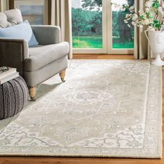 9 Beautiful Area Rugs You Can Purchase Online - Interiors by Abbey Ivory Rug, Transitional Design, Nebraska Furniture Mart, Grey Rugs, Entryway Decor, Wool Area Rugs, Trending Decor