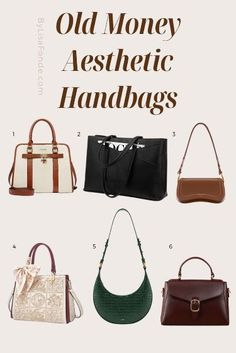 Old Money Bags Aesthetic, Old Money Shoulder Bags, Minimalist Old Money Aesthetic, Old Money Aesthetic Purses, Old Money Style Handbags, Old Money Bag Aesthetic