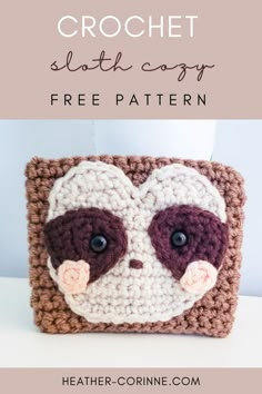 The Crochet Sloth Cozy is a free pattern here on my blog. This quick crochet project is the most adorable mug companion. Keep scrolling for the free pattern! Animal Cup Cozy Crochet Pattern, Coffee Coozie Crochet Pattern, Crochet Koozie Pattern Free, Crochet Cozy Free Pattern, Mug Cozy Crochet Pattern Free, Crochet Mug Cozy Free Pattern, Crochet Cup Cozy Free Pattern