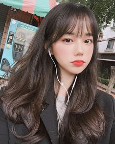 Korean Bangs Hairstyle, Korean Hairstyles Women, Korean Long Hair, Korean Haircut, Hair Style Korea, Kpop Hair, Pinterest Hair, Asian Hair, Haircuts With Bangs