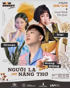 the poster for ngui la nang tho's upcoming show, which features two young