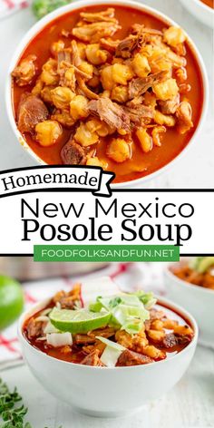 this homemade new mexico posole soup is so good it's loaded with meat and vegetables