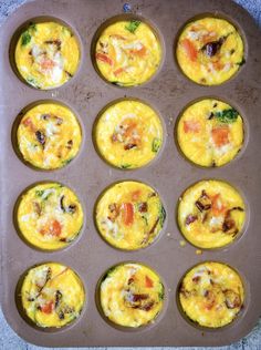 the muffins are prepared and ready to be baked in the oven for breakfast