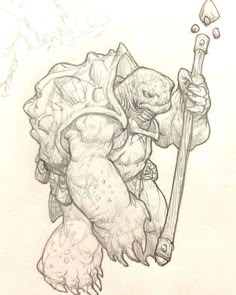 Richard Whitters, Tortle Druid, Justin Gerard, 천사와 악마, Monster Sketch, Fantasy Races, Creature Design, Creature Art, Art Drawings Sketches