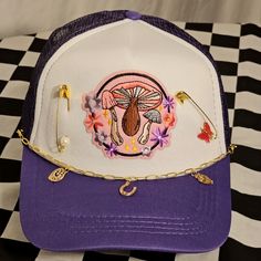 In This Listing Above: Unisex Trucker Hat Plus Add Ons: 1 Patch 2 Safety Pins W/Beads 1 Chain & 3 Charms Total W/Out Shipping & Fees: $45.00 Itemized Pricing Below _________________________________ Michikokoko's Hat Bar Hat + 1 Patch: $25 Hat + 2-3 Patches: $35 Hat + 4-6 Patches: $45 Hat + 7: $55 Accessory Add On Gold Safety Pins: $5 Each Pin Gold Safety Pin W/Beads: $7 Each Pin Chain/Plain: $6 Chain & 1 Charm: $8 Chain & 2-3 Charms: $10 Chain & 4-5 Charms: $15 Chain & 6-8 Charms: $25 Bead Stran Hat Charms, White Fascinator, Hat Bar, Straw Hat Beach, Ski Club, North Face Kids, Sun Visor Hat, Beaded Hat, Boho Hat