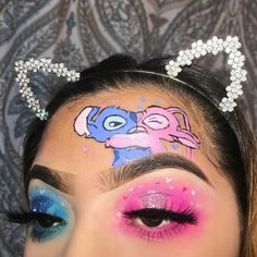 Disney Eye Makeup, Stitches Makeup, Makeup Zombie, Make Up Designs, Formal Makeup, Disney Makeup, Make Up Videos, Smink Inspiration, Makijaż Smokey Eye