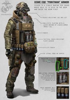 3d Karakter, Info Board, Tac Gear, Spec Ops, Future Soldier, Military Gear, Us Marine, Ex Machina, Armor Concept