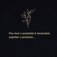 the words are written in gold on a black background, with a small plant sprouting out of it