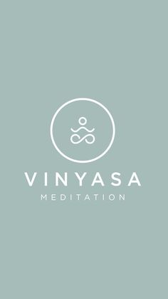 the logo for vinyasa meditation, which is designed to look like a circle