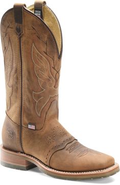 Double-H Boots | Product CHARITY DH5314 in Brown - doublehboots.com Boho Inspo, Roper Boots, Brown Square, Western Boots Women, Square Toe Boots, Western Boot, Casual Hat, Wide Boots, Western Cowboy Boots