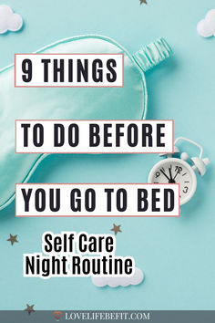 Sleep better with a good self care night routine and you'll awaken refreshed, full of positivity and ready to take on the day. Follow this self care night routine list for a good night's sleep, better productivity and self-improvement. Night Routine List, Self Care Night Routine, Routine List, Self Care Night, Self Care Worksheets, Sleepy Time, Heath And Fitness, Go To Bed