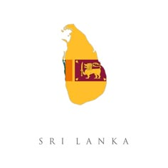 the sri lanka flag is shown on a white background