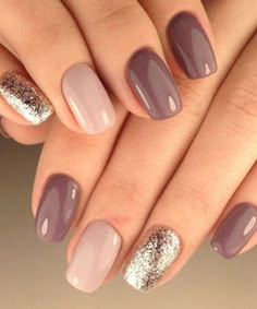 Nail Designs Natural Gel Nails, Wedding Nail Art Design, Manicure Nail Designs, Nails 2021, Nail Art Wedding, Baby Boomer, Glitter Nail Art, Nail Polishes, Fall Nails