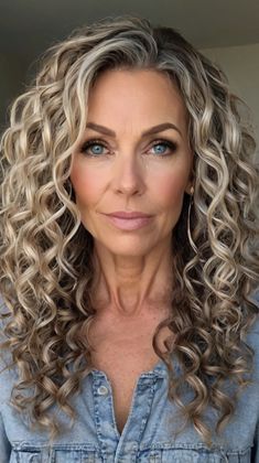 Hairstyles for Women Over 50 Long Curly Bob Hairstyles, Grey Hair Hairstyles, Long Curly Bob, Haircut Gray Hair, Lasting Curls, Flattering Hairstyles, Timeless Looks, Curly Haircuts, Hair Textures