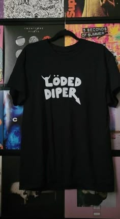 Show off your favorite fictional band with this Loded Diper inspired tee!  White vinyl design on a black tee. Adult unisex sizes available in small, medium, large, extra large, and XXlarge. *Clothing brands may vary- I use products available to me at your time of purchase.* *All of my pieces are handmade and unique- they may not be flawless. NO REFUNDS, EXCHANGES, OR RETURNS.* *Please send me a message with any questions or concerns* Thank you for shopping with Fangirl's Closet! Band Shirt Outfits, Band Tee Outfits, Silly Clothes, Swaggy Outfits, Tee Outfit, Clothing Brands, Really Cute Outfits, White Vinyl, Dream Clothes