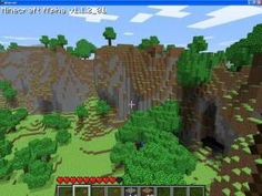 an image of a computer screen shot of a minecraft village with trees and bushes