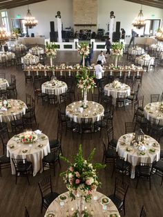 tables and chairs are set up for an event