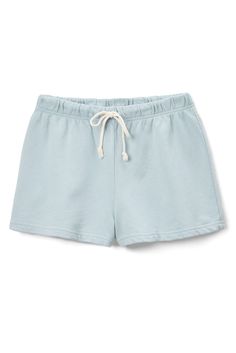 the perfect fit roomy, with a flexible elastic waistband and drawcord. this short is perfect on everyone. made with our new lightweight cotton fleece called beach fleece. these super soft and plush lounge shorts are the bees knees of comfort wear. available in perfectly curated hues for all seasons. throw them on after a day at the beach, you'll want one in every color. *size up for comfortable fit Beachy Relaxed Fit Pajama Shorts, Beachy Relaxed Fit Shorts, Relaxed Fit Beachy Shorts, Light Blue Lounge Shorts With Pockets, Beachy Blue Cotton Shorts, Perfect White Tee, Matching Tees, Comfort Wear, Comfy Shorts