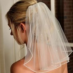 the back of a bride's wedding veil