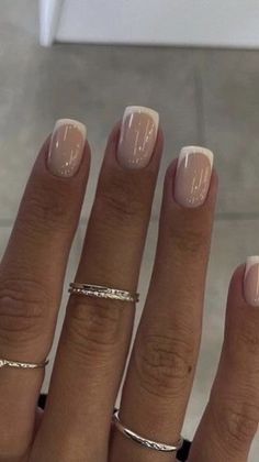 Classy Short Nails, French Manicure Nails, Casual Nails, Makijaż Smokey Eye, Bride Nails, Neutral Nails, Elegant Nails, Manicure Y Pedicure, Classy Nails