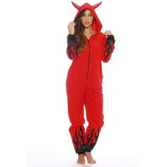 COMFORTABLY WARM AND SNUG: These adult bodysuit pajamas are made using ultra-soft synthetic material that feels incredibly cozy and keeps you warm during those cold nights. TRICK OR TREAT: The red devil bodysuit with is sure to be the hit of your Halloween party. They are also great for cosplay or kigurumi. FITS TRUE TO SIZE: We stock these scary non footed full body pjs in adult sizes ranging from S-XXL, with the right fit giving you enough room for comfortable movement. DESIGNED FOR DURABILITY Halloween Hooded Onesie For Pajama Party, Hooded Onesie For Halloween Pajama Party, Hooded Onesie For Costume Party In Winter, Hooded Onesie For Winter Costume Party, Winter Costume Party Hooded Onesie, Winter Hooded Onesie For Costume Party, Long Sleeve Onesie For Cosplay In Winter, Long Sleeve Onesie For Winter Cosplay, Casual Winter Onesie For Cosplay