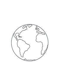 a drawing of the earth on a white background