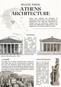 an article about the architecture of ancient greek buildings and their architectural features, including statues