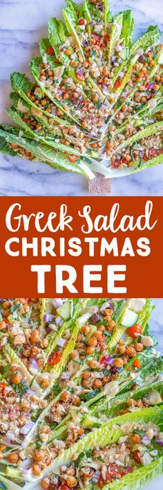 this christmas tree salad is made with lettuce, carrots and other vegetables