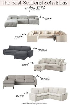 the best sectional sofas under $ 1, 000 and under $ 3, 500