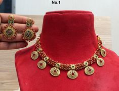 *Light Weight Gold Adjustable necklace set with earrings *Studded with crystal stone. *No.1- *Necklace width- 1 inches *Earrings length- 1.9 inches *Stud diameter- 1 inches Trendy Ornaments, South Indian Bridal Jewellery, Indian Gold Jewelry, Necklace Set Gold, Indian Bridal Jewelry, Indian Choker Necklace, Silver Bridesmaid, Necklace Set Indian, Chain Making