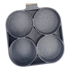 six pans in the shape of an egg tray