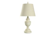 a white table lamp on a white background