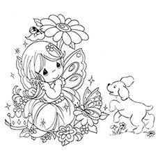 Fargelegging For Barn, Angel Coloring Pages, Precious Moments Coloring Pages, A Coloring Page, Fairy Paintings, Fairy Coloring Pages, Fairy Coloring, Coloring Pages To Print, Cute Coloring Pages