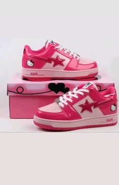 Hello Kitty Bape Shoes, Cute Casual Shoes, Images Hello Kitty, Hello Kitty Shoes, Hello Kitty Clothes