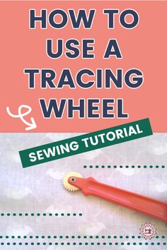 video sewing tutorial on how to use a tracing wheel in sewing Olga From Ageberry, Sewing Necessities, Sewing Notes, Sewing Classes For Beginners, Tracing Wheel, Sewing Gadgets, Pin Templates, Quilt Tips, Sewing To Sell