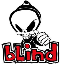 the word blind with an image of a skeleton